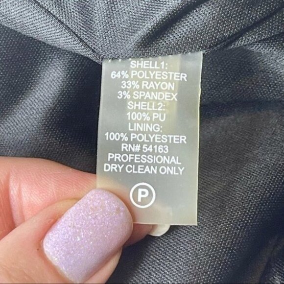 Calvin Klein Plaid Sheath Dress with Leather Trim Size 8 Medium - Picture 10 of 11